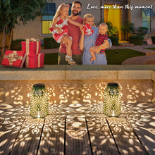 Outdoor Peacock Solar Lanterns Waterproof Big Metal Hanging Lights (2 Pack, Green)