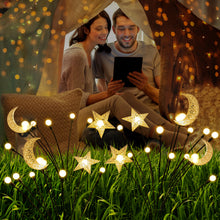 Firefly Solar Lights for Outdoor Moon Star Solar Garden Lights Waterproof (2 Packs,Warm White)