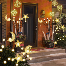 Firefly Solar Lights for Outdoor Moon Star Solar Garden Lights Waterproof (2 Packs,Warm White)
