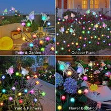 Fairy Firefly Solar Garden Lights, Outdoor Waterproof Decorative Lights (2Pack, Multi Color)