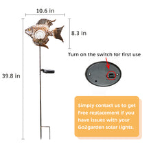 Fun Fish Shape Solar Outdoor Lights Garden&Yard&Walkway Decoration Stakes LED Lights