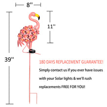 Cute Pink Flamingo Solar Light,Garden Decoration Ornaments Light Party Glowing Bird
