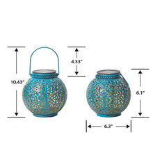 Blue Lantern Solar Night Light,Outdoor Garden Patio Party Atmosphere Hanging Light