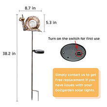 Pasture Small Snail Solar Light With Glass Ball Outdoor Garden Rainproof Stakes Lights