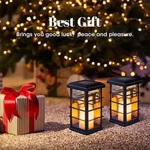 Electronic Candle Solar Lights With Candlelight Flickering ,Lawn Pathway Yard Stake Lights