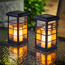 Electronic Candle Solar Lights With Candlelight Flickering ,Lawn Pathway Yard Stake Lights