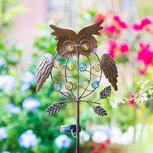 Creative Metal Owl Solar Lights Outdoor Garden Animal Decoration Night Light