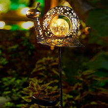 Pasture Small Snail Solar Light With Glass Ball Outdoor Garden Rainproof Stakes Lights