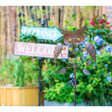 Creative Metal Owl Solar Lights Outdoor Garden Animal Decoration Night Light