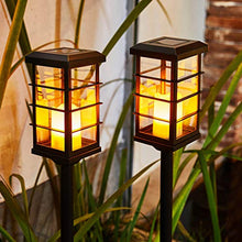 Electronic Candle Solar Lights With Candlelight Flickering ,Lawn Pathway Yard Stake Lights