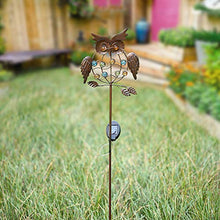 Creative Metal Owl Solar Lights Outdoor Garden Animal Decoration Night Light
