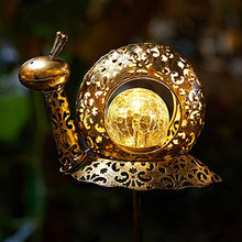 Pasture Small Snail Solar Light With Glass Ball Outdoor Garden Rainproof Stakes Lights