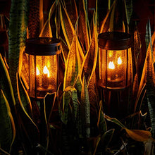 Outdoor Garden Courtyard Solar Stake Lights With Flickering Candlelight