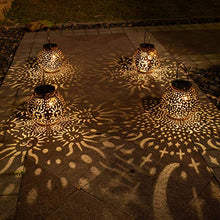 Outdoor Lantern Solar Night Light, Garden Party Romance Reflected Sun Moon Light