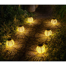 Outdoor White Small Lantern Solar Light Garden Patio Hanging Lights Solar Desk Lamp( 2 Packs)