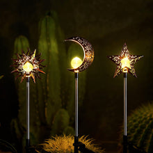 Sun Moon Star Combination Garden Lawn Decoration Stake Light,outdoor Waterproof Party Light