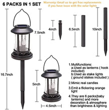 Garden Flickering Solar Candles Lights Decorative Lantern Stake Candlelight