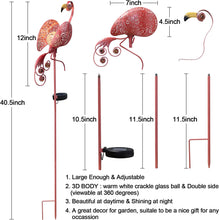 Pink Flamingo Yard Decorations Solar Lights,Waterproof LED Animal Lights For Garden