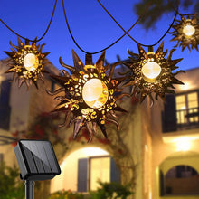 Creative Solar Sun String Lights, Outdoor Night Party Garden Decoration Warm Lights