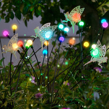 Fairy Firefly Solar Garden Lights, Outdoor Waterproof Decorative Lights (2Pack, Multi Color)
