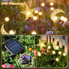 Firefly Solar Lights for Outdoor Moon Star Solar Garden Lights Waterproof (2 Packs,Warm White)