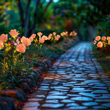 Solar Lights Outdoor- 2 Pack Garden Lights Outdoor Waterproof with 10 Flowers and 4 Butterflies, Solar Decorative Lights for Garden, Patio, Yard (Pink)