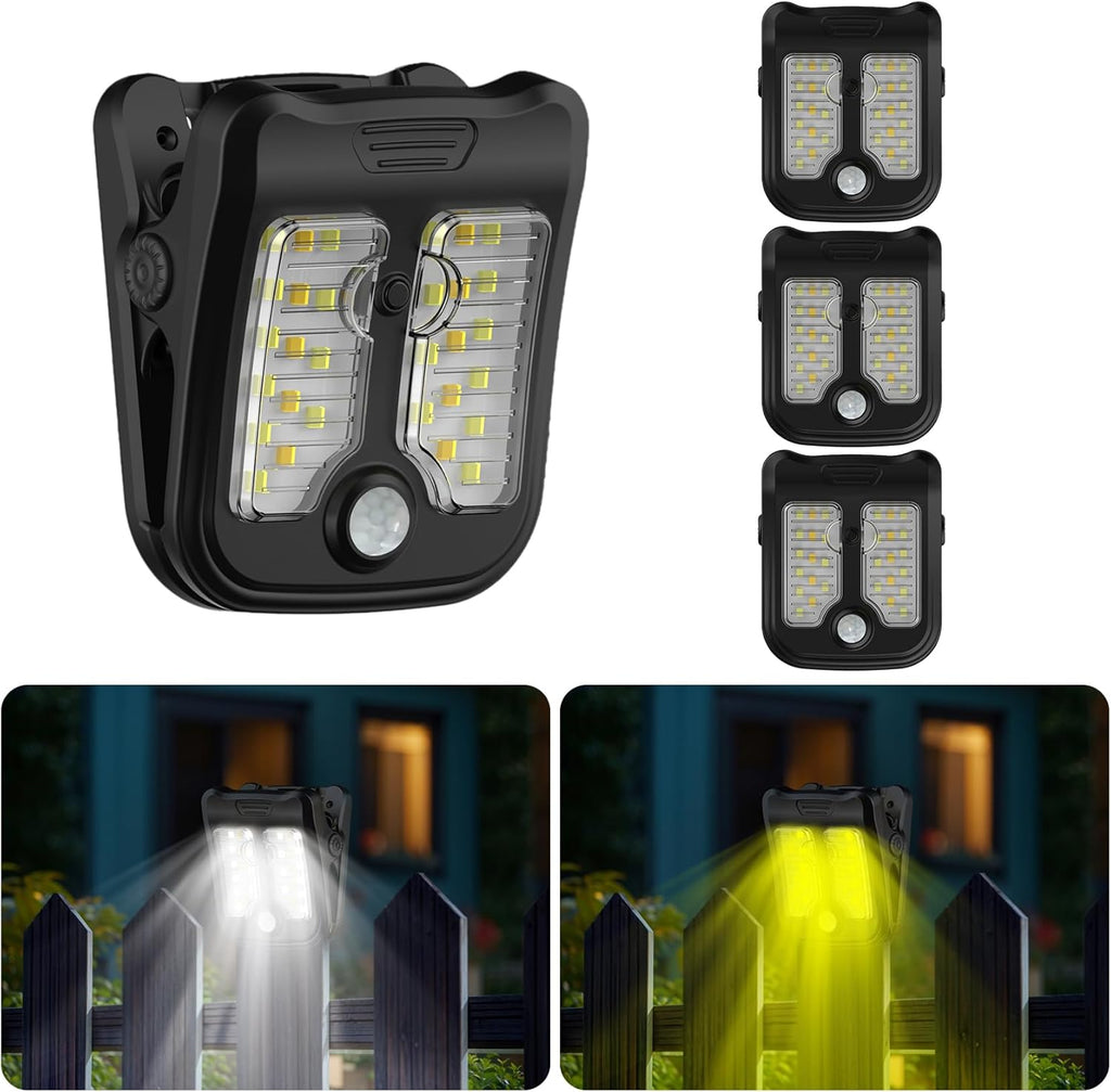 Small Solar Lights for Chain Link Fence Outdoor Motion Sensor Clip on ...
