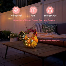 TAKE ME Gardening Gifts Chicken Decor for Mom Garden Decor Solar Light Rooster Decor for Women Mom Grandma Birthday Gifts for Chicken Lovers
