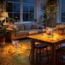 2Pack Solar Lanterns Outdoor Waterproof Butterfly 3D Colorful Solar Garden Yard Lanterns, Gardening Gifts for Mom Women Wife, Mothers' Day GIFS