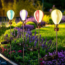 Solar Pathway Lights Outdoor - Hot Air Balloon Solar Lights Outdoor Waterproof for Outside Patio Pathway Garden Yard Path Walkway Fence Lawn Decor,4 Pack
