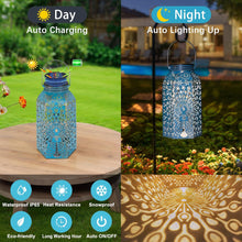 Solar Lanterns Outdoor Waterproof Peacock Garden Gifts Women Mom, Big Solar Lights, Garden Decor, Yard Art, Outside Birthday, Mothers' Day Birthday Gifts Grandma Grandpa(2Pack, Blue Gold