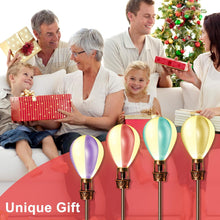 Solar Pathway Lights Outdoor - Hot Air Balloon Solar Lights Outdoor Waterproof for Outside Patio Pathway Garden Yard Path Walkway Fence Lawn Decor,4 Pack