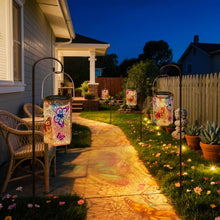 2Pack Solar Lanterns Outdoor Waterproof Butterfly 3D Colorful Solar Garden Yard Lanterns, Gardening Gifts for Mom Women Wife, Mothers' Day GIFS