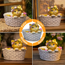 Cat Solar Lights Garden Outdoor Gifts for Mom, Garden Decor for Outside, Cat Solar Statue Lights, 8LED Kitten Yard Decorations, Mothers Day Birthday Gifts Women Wife