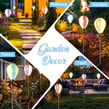Solar Pathway Lights Outdoor - Hot Air Balloon Solar Lights Outdoor Waterproof for Outside Patio Pathway Garden Yard Path Walkway Fence Lawn Decor,4 Pack