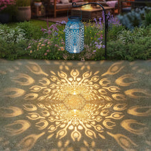 Solar Lanterns Outdoor Waterproof Peacock Garden Gifts Women Mom, Big Solar Lights, Garden Decor, Yard Art, Outside Birthday, Mothers' Day Birthday Gifts Grandma Grandpa(2Pack, Blue Gold