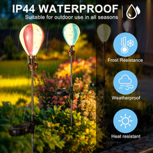 Solar Pathway Lights Outdoor - Hot Air Balloon Solar Lights Outdoor Waterproof for Outside Patio Pathway Garden Yard Path Walkway Fence Lawn Decor,4 Pack