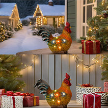 TAKE ME Gardening Gifts Chicken Decor for Mom Garden Decor Solar Light Rooster Decor for Women Mom Grandma Birthday Gifts for Chicken Lovers