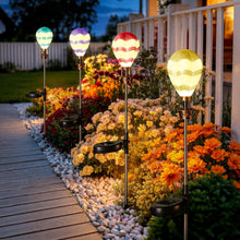 Solar Garden Decor - 4 Pack Hot Air Balloon Solar Lights Outdoor Waterproof Stake Lights for Pathway Garden Yard Path Lawn Decor Gift
