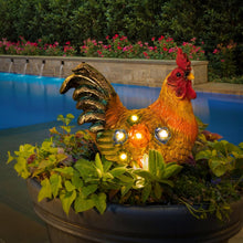 TAKE ME Gardening Gifts Chicken Decor for Mom Garden Decor Solar Light Rooster Decor for Women Mom Grandma Birthday Gifts for Chicken Lovers