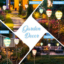 Solar Garden Decor - 4 Pack Hot Air Balloon Solar Lights Outdoor Waterproof Stake Lights for Pathway Garden Yard Path Lawn Decor Gift