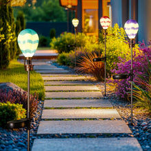 Solar Garden Decor - 4 Pack Hot Air Balloon Solar Lights Outdoor Waterproof Stake Lights for Pathway Garden Yard Path Lawn Decor Gift