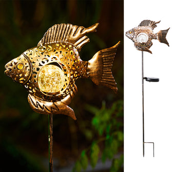 Fun Fish Shape Solar Outdoor Lights Garden&Yard&Walkway Decoration Stakes LED Lights