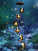 TakeMe Sun Moon Star Combination Hanging Solar Lights,Balcony Terrace Decoration Holiday Gift