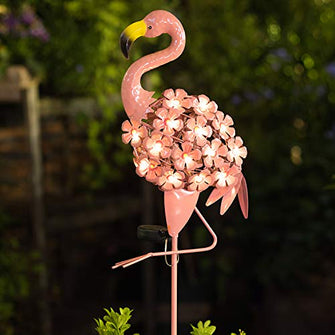 Cute Pink Flamingo Solar Light,Garden Decoration Ornaments Light Party Glowing Bird