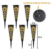 Garden Pretty Solar Stakes Lights,Lawn Courtyard Conical Insert Ground Reflected Light