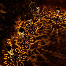 Pretty Garden Solar Stakes Lights,Reflected Flower Pattern For Yard Lawn And Pathway