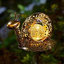 Pasture Small Snail Solar Light With Glass Ball Outdoor Garden Rainproof Stakes Lights