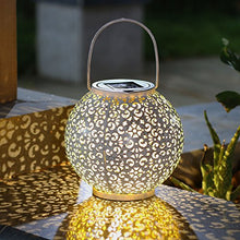 Pastoral White Hollow Lantern Solar Light,Romantic Atmosphere Garden Yard Party Hanging Lights