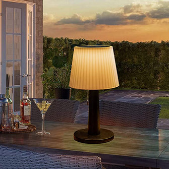 Solar Table Lamp for Outdoor & Indoor - 3 Lighting Modes, Eye-Caring LED Waterproof